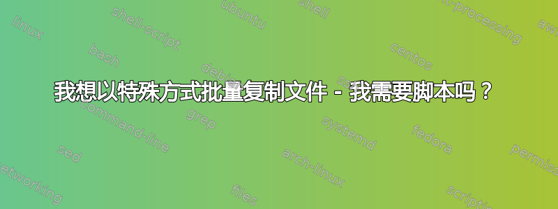 我想以特殊方式批量复制文件 - 我需要脚本吗？