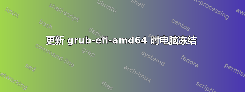 更新 grub-efi-amd64 时电脑冻结