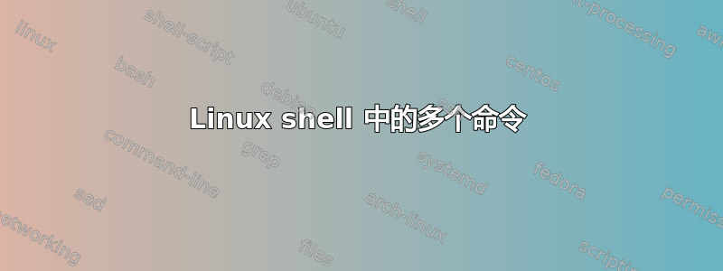 Linux shell 中的多个命令