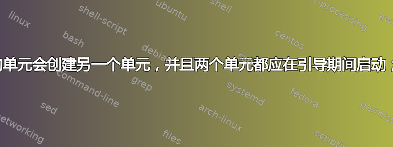 类似生成器的单元会创建另一个单元，并且两个单元都应在引导期间启动；那可能吗？