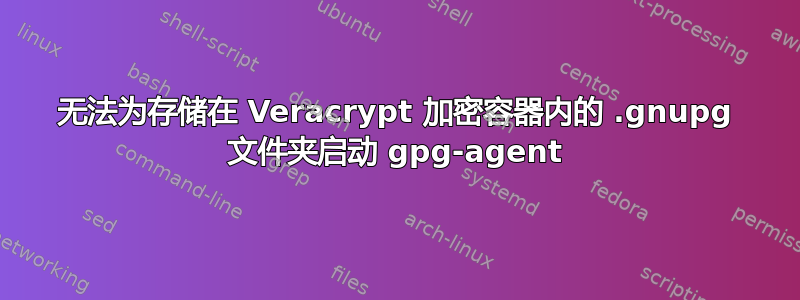 无法为存储在 Veracrypt 加密容器内的 .gnupg 文件夹启动 gpg-agent