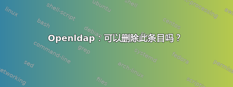 Openldap：可以删除此条目吗？