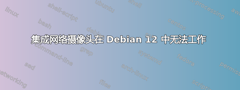 集成网络摄像头在 Debian 12 中无法工作