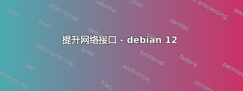 提升网络接口 - debian 12