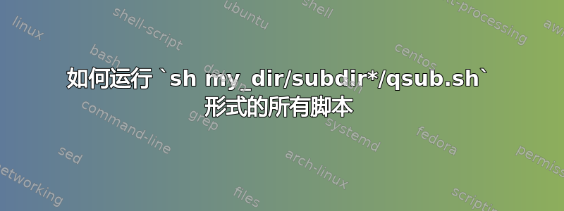 如何运行 `sh my_dir/subdir*/qsub.sh` 形式的所有脚本