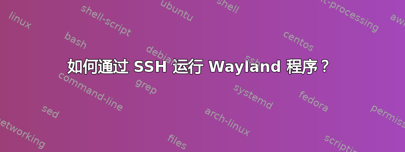 如何通过 SSH 运行 Wayland 程序？