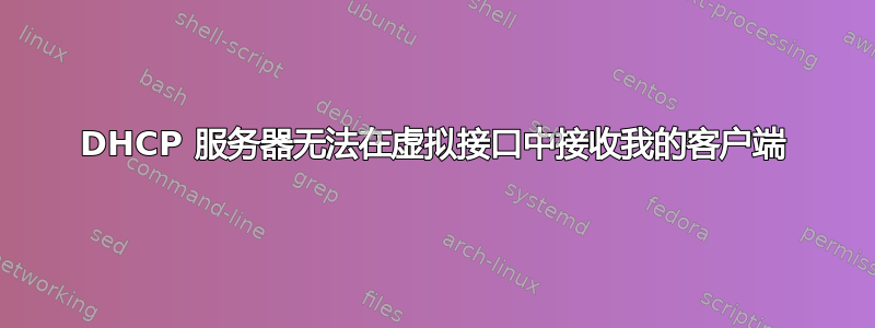 DHCP 服务器无法在虚拟接口中接收我的客户端