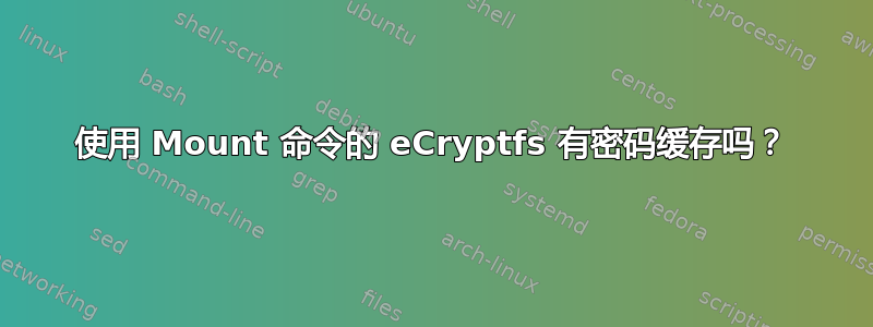 使用 Mount 命令的 eCryptfs 有密码缓存吗？