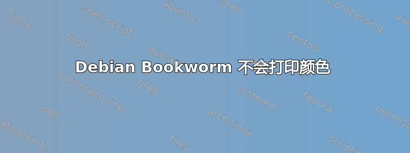 Debian Bookworm 不会打印颜色