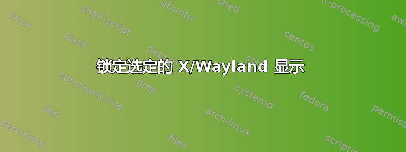 锁定选定的 X/Wayland 显示