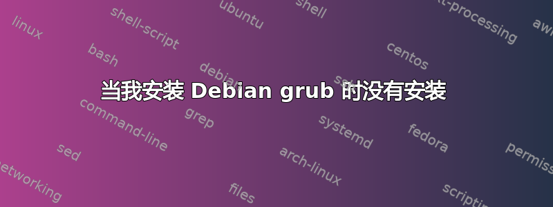 当我安装 Debian grub 时没有安装