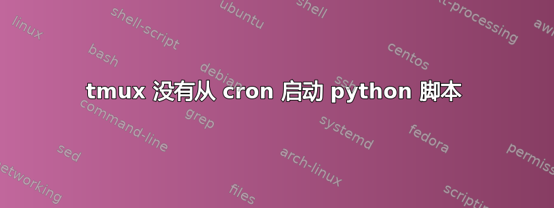 tmux 没有从 cron 启动 python 脚本