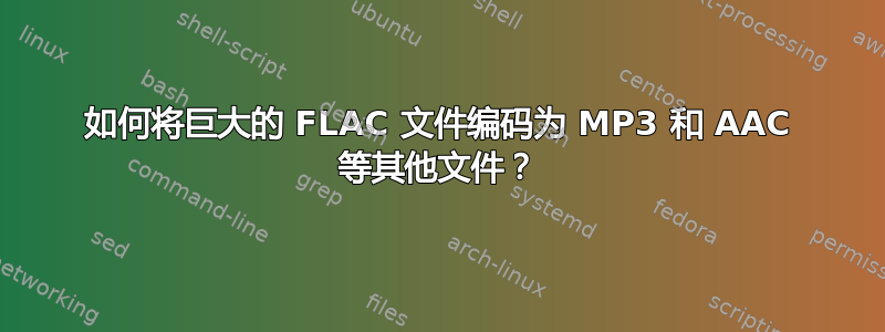 如何将巨大的 FLAC 文件编码为 MP3 和 AAC 等其他文件？