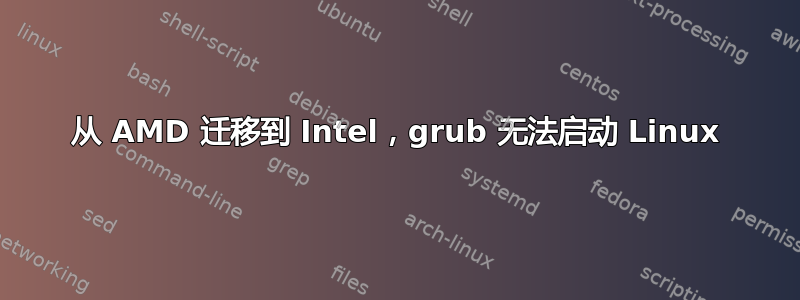 从 AMD 迁移到 Intel，grub 无法启动 Linux