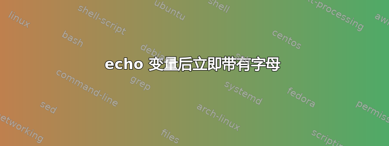 echo 变量后立即带有字母