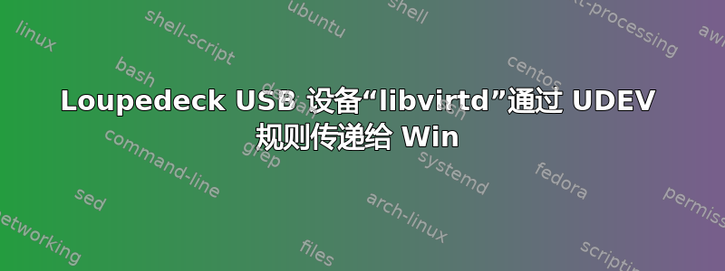 Loupedeck USB 设备“libvirtd”通过 UDEV 规则传递给 Win