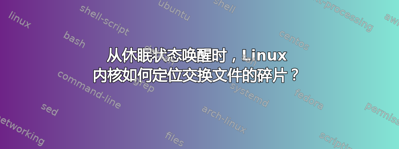 从休眠状态唤醒时，Linux 内核如何定位交换文件的碎片？