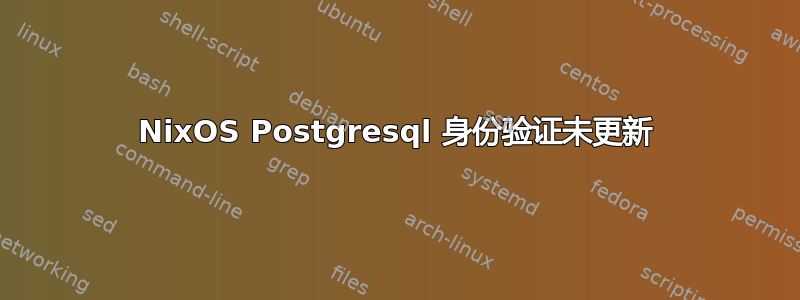 NixOS Postgresql 身份验证未更新