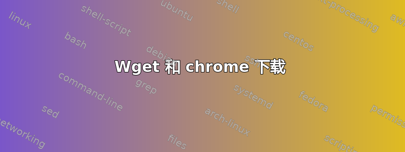 Wget 和 chrome 下载