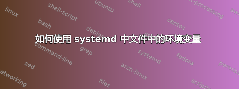 如何使用 systemd 中文件中的环境变量