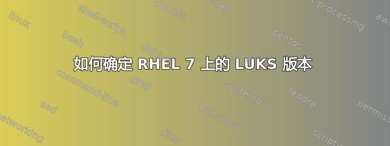 如何确定 RHEL 7 上的 LUKS 版本