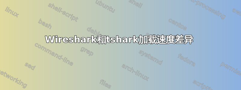 Wireshark和tshark加载速度差异