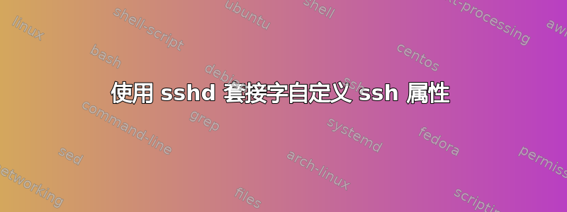 使用 sshd 套接字自定义 ssh 属性