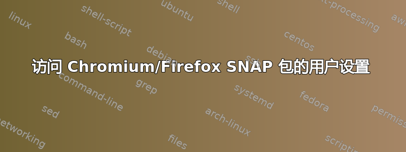 访问 Chromium/Firefox SNAP 包的用户设置