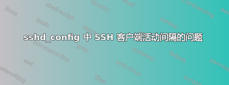 sshd_config 中 SSH 客户端活动间隔的问题