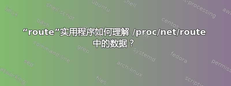 “route”实用程序如何理解 /proc/net/route 中的数据？