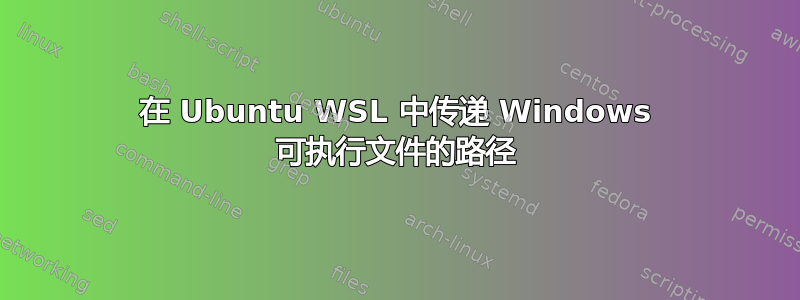 在 Ubuntu WSL 中传递 Windows 可执行文件的路径