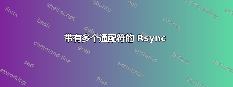 带有多个通配符的 Rsync