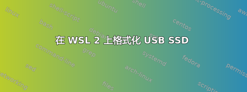 在 WSL 2 上格式化 USB SSD