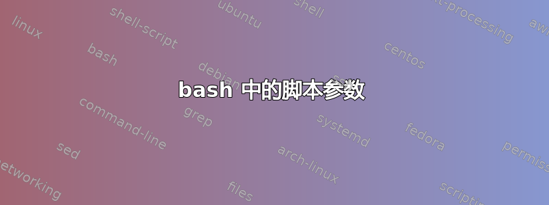 bash 中的脚本参数