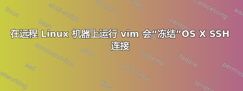 在远程 Linux 机器上运行 vim 会“冻结”OS X SSH 连接