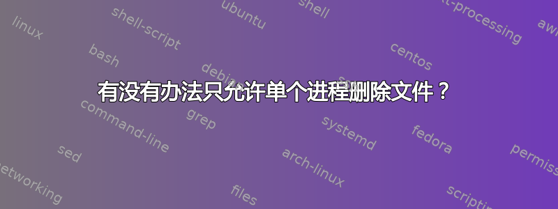 有没有办法只允许单个进程删除文件？