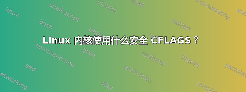 Linux 内核使用什么安全 CFLAGS？