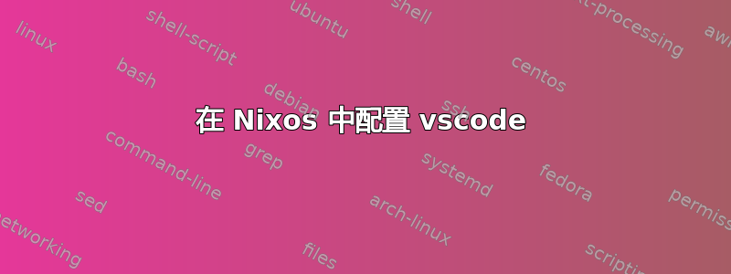 在 Nixos 中配置 vscode