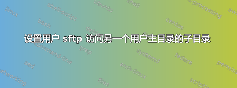 设置用户 sftp 访问另一个用户主目录的子目录