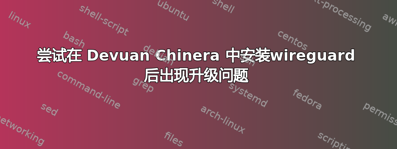 尝试在 Devuan Chinera 中安装wireguard 后出现升级问题