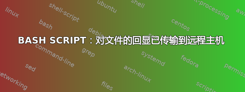 BASH SCRIPT：对文件的回显已传输到远程主机