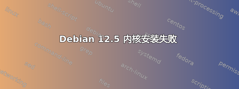 Debian 12.5 内核安装失败