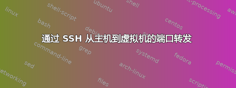 通过 SSH 从主机到虚拟机的端口转发