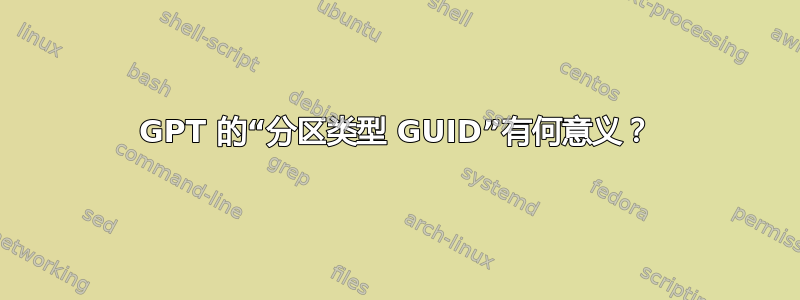 GPT 的“分区类型 GUID”有何意义？