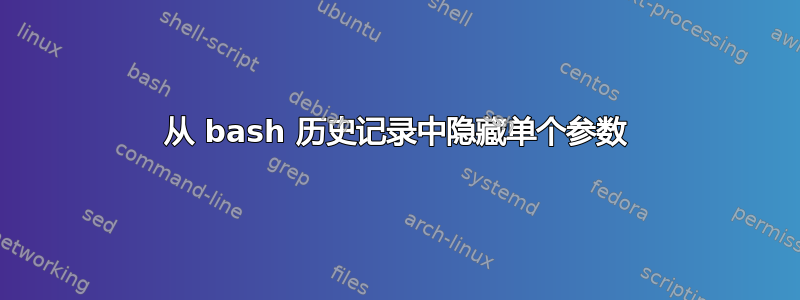 从 bash 历史记录中隐藏单个参数