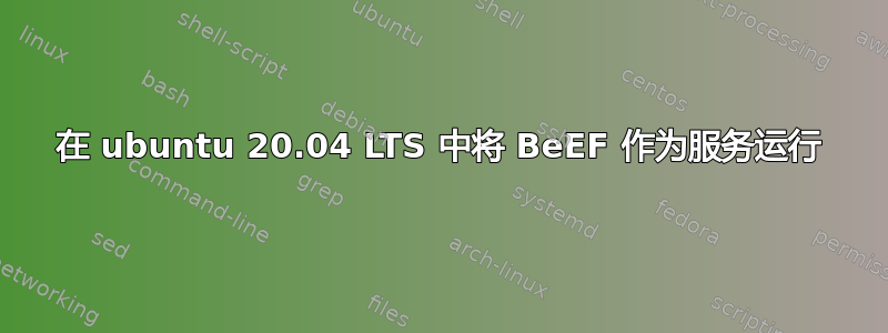 在 ubuntu 20.04 LTS 中将 BeEF 作为服务运行