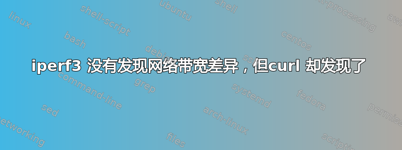 iperf3 没有发现网络带宽差异，但curl 却发现了