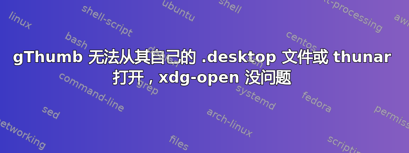 gThumb 无法从其自己的 .desktop 文件或 thunar 打开，xdg-open 没问题