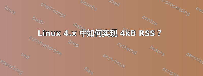 Linux 4.x 中如何实现 4kB RSS？