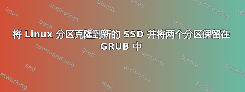 将 Linux 分区克隆到新的 SSD 并将两个分区保留在 GRUB 中